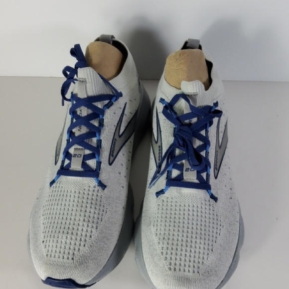 Brooks Glycerin Gray and Blue Athletic Shoes with Breathable Mesh Size 9.5 - Picture 1 of 12